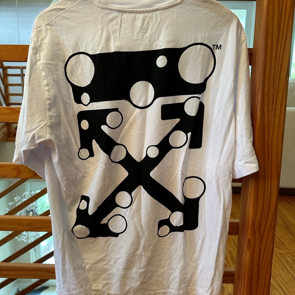 Off-White white T shirt logo L